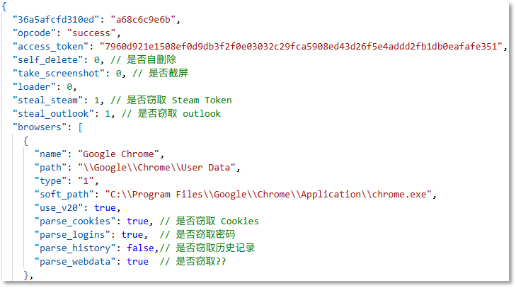 服务器下发的窃密配置（小部分）.png