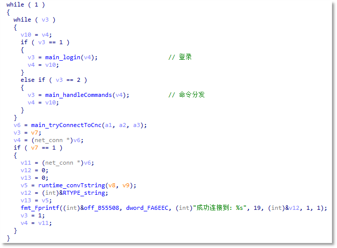 随后进行登录和接收命令。.png